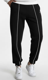 Cotton Blend Men's Track Baggy Pants Center Mid White Pipen