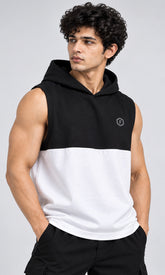 Febue Men’s Colorblock Black and White Heavyweight French Terry Tank Top