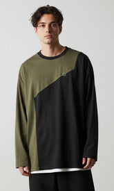Febue Men’s Oversized T-Shirt | Baggy Street Style | Olive Green Black White