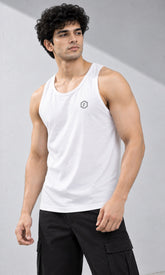 Febue Men’s White Sleeveless Tank Top I Gymwear T-shirts